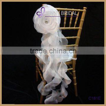 C147G Silver Gray Wedding Cheap Chair Covers Chair Sashes photo-5