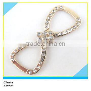 Rhinestone Zinc Alloy Chian Bing Bling Diamond Buckle Design Chian 3.5x9cm