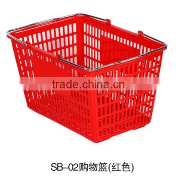 SB-02 FOSHAN JIABAO plastic colored net laundry basket red