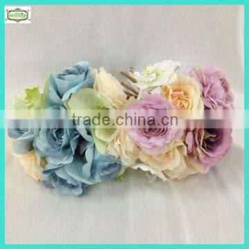 25cm 13heads silk artificial flower bouquet in two coulors