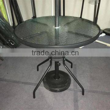 tempered glass round coffee table with seating