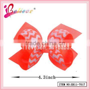 New years hair bows fake wholesale jewelry kids hair ribbon bows clip