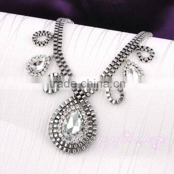 Wholesale Rehinesone Gold Jewelry Necklace Design for Girls photo-2