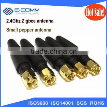 Wholesale!! 2.4Ghz Zigbee antenna Small pepper module aerial SMA male rubber