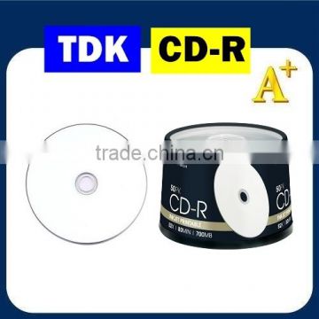 TDK A+ Printable CD-R, blank cd 52X 700MB, Made in Taiwan product.