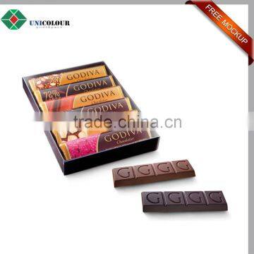 2016 new design luxury printed cardboard chocolate bar packaging box