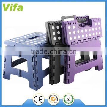 plastic folding step stool with handle