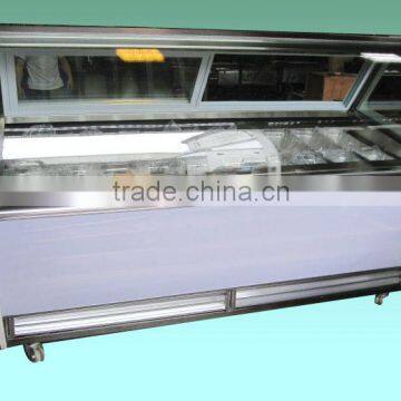 Continuous gelato display freezer