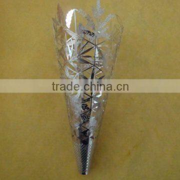 stainless steel etching flowers for candle