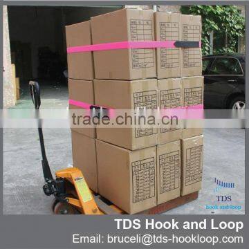 customized reusable multi function hook and loop pallet strap