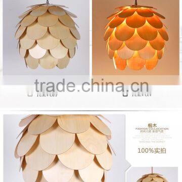 Modern Creative Style Elegant Wooden Pendant Lamp/lighting JK-8005B-32 LED Pendant Light photo-5