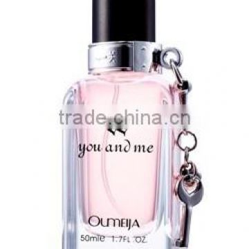 Unique clear 50ml perfume glass bottle