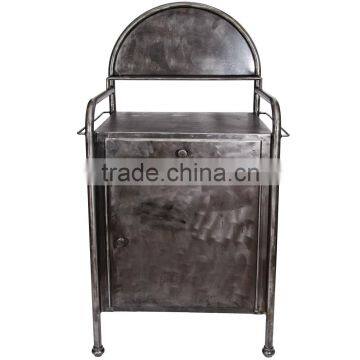 2016 New design Vintage Industrial Metal Chair with drawer and wardrobe, French style Bar chair with Drawer and Wardrobe