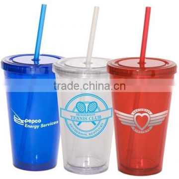 Promotional travel tumblers with straw wholesale