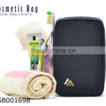 black promotional travel cosmetic bag for men