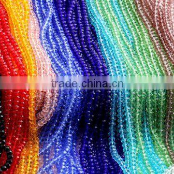 2mm to 12mm 64 Colors Stocks Wholesales Factory Price Loose Crystal Facted Roundelles Glass Beads for Jewelry Making Cheapest