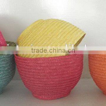 High Quality Newest Design Eco-friendly Wheat Straw Storage Basket photo-2