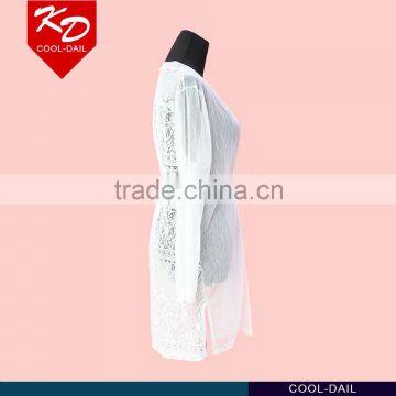 Latest Lace Hollow Floral Pattern Ladies Tops for Leggings photo-2