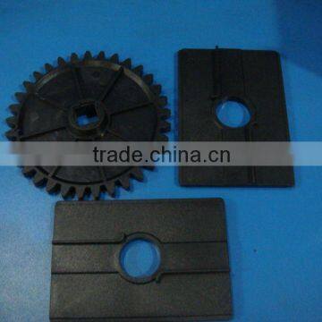 Black round plastic rubber gear,plastic gear