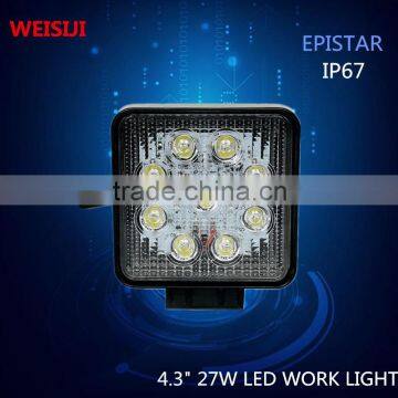 High quality 27w 4.3 inch 6000k offroad modified auxiliary led work light