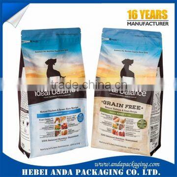 Aluminum Foil Laminated Ziplock Bag for Dog Food Packaging Bag/ Flat Bottom Side Gusset Stand up Pouch for Dog Food Packaging photo-3