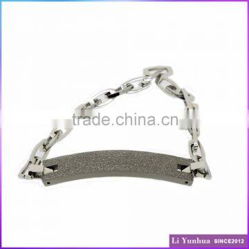 Stainless steel mens diamond dust ID bracelets boyfriend gift