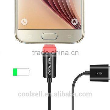 Bulk Price For Samsung Fashion Smart Changing Light LED Reversible USB Cable photo-4