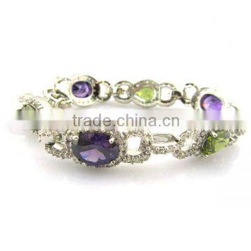 Multicolor Cubic Zirconia Bracelets for Gift