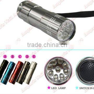 220~240V EU Plug 3W Mini PortableNEW 6W 8 LED Light nail art LED Lamp LED nail curing lamp for nail Dryer Machine