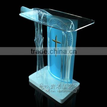 Factory price clear acrylic church pulpit modern plexiglass church pulpit                        
                                                                                Supplier's Choice