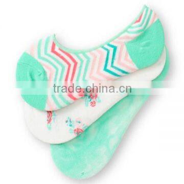 High quality invisible custom logo blossom floral no show socks, invisible socks, invisible women skin color socks