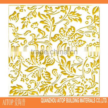 golden dining room floor penling ceramic wall tile 600x600mm