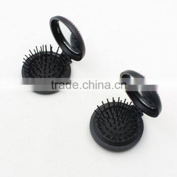 Custom Round Flexible Red Compact Folding Brush Mirror photo-3