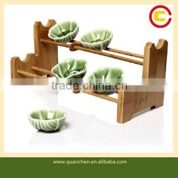 Household Bamboo Tea Cup Rack Cup Holder