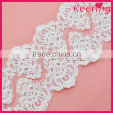 Cheap embroidery lace in flower design for dress WTPA-008