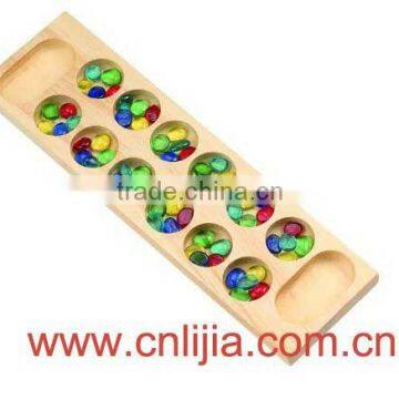 wooden folding mancala board game