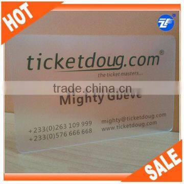 Transparent pvc business card 0.38mm thicknerss                        
                                                                                Supplier's Choice