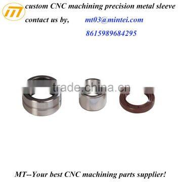 customized precision turning metal threaded sleeve