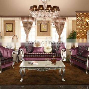 hotel lobby furniture / grace purple fabric sofa set G1135