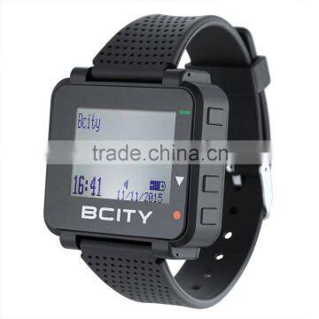 Five Star Restaurant Popular 300M Signal Watch Pager and Button Restaurant Wireless Service Calling System photo-2