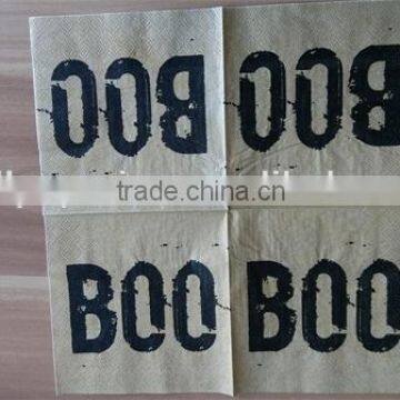 Natural Color Disposable Printed Lenchon Napkin/kraft Brown Napkin Paper