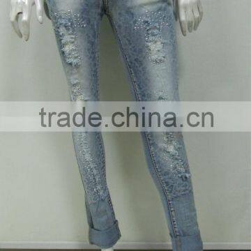 Wholesale fashion lady skinny jeans tight jeans