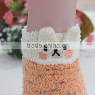 High quality custom soft warm microfiber cozy young girl socks