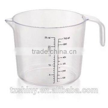2016 Plastic Juice Water Counting Cup with Measuring Line Plastic Measuring Cup with Juice Extractor