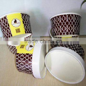 Custom high quality low price food paper ice cream paper cup