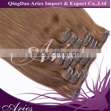 Cheap unprocessed 100% human hair clip in hair extension