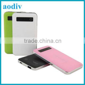 Smart touch screen power bank slim poymer battery mini power bank charger 4000mah