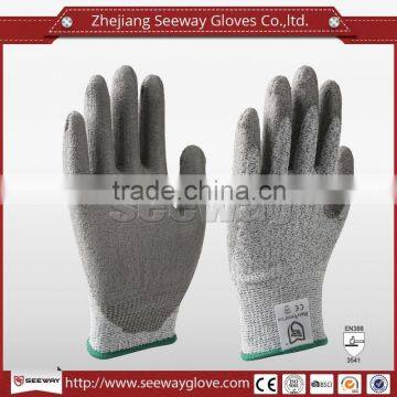 SEEWAY Industrial Hand Gloves HHPE Oil Glove Palm PU Gloves