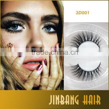 High Quality 1 Pair 3D Natural Cross False Eyelashes Mink Fur Handmade Eye Lashes Black New