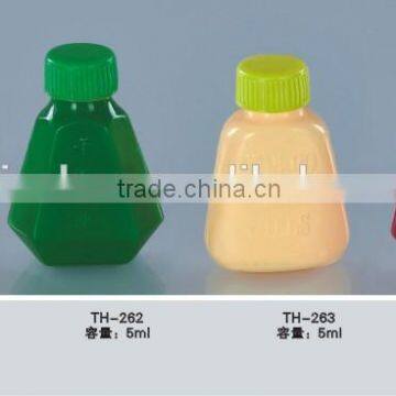 Supplier High Quality Small mini Colourful 5MLPET Plastic Medicine liquid Bottle